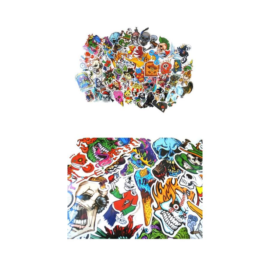Sale ドクロ グラフィック ステッカー 50枚セット Pvc 防水 シール ストリート パンク ロック 骸骨 ゾンビ ホラー Hone 50sticker 01 Lupo 通販 Yahoo ショッピング