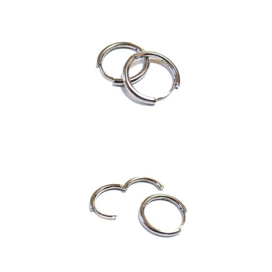 Silver925 フープピアス 2個セット 高品質 純銀 スターリングシルバー
