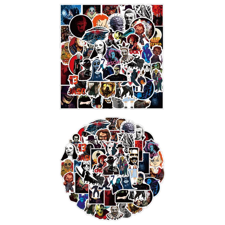 ホラー映画 ステッカー 100枚セット PVC 防水 シール 洋画 海外 ゾンビ