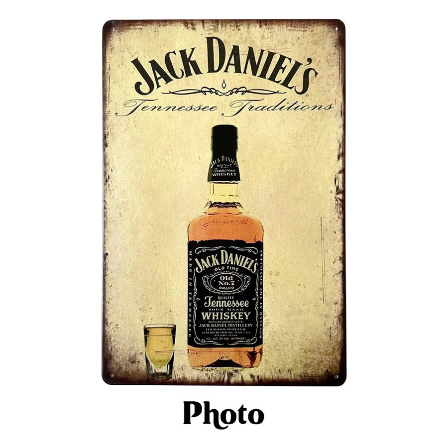 ジャックダニエル Jack Daniel's ブリキ看板 20cm×30cm アメリカン雑貨 サインボード サインプレート バー レストラン｜lupo｜04