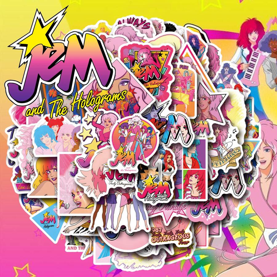 Jem ジェム＆ホログラムズ ステッカー 57枚セット PVC 防水 シール
