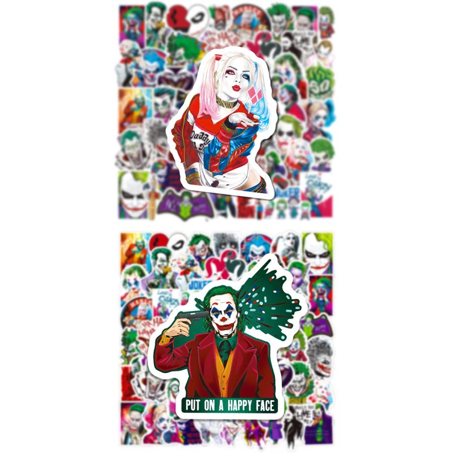 ジョーカー & ハーレイクイン ステッカー 50枚セット PVC 防水