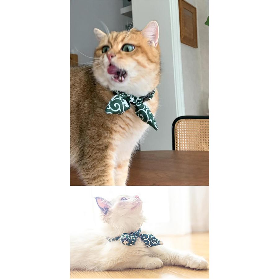 唐草模様 ネコ 首輪 和柄 全3色 猫 猫用 猫用首輪 猫首輪 子猫 ~ 成猫