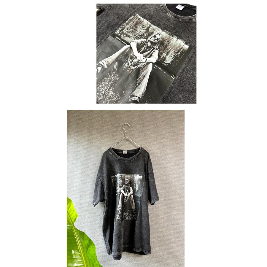 カートコバーン グランジ フォト Tシャツ kurt Cobain ニルヴァーナ Nirvana ティーシャツ 写真 バンドT 半袖 ブラック カートコバーン グランジ フォト Tシャツ kurt Cobain ニルヴァーナ Nirvana ティーシャツ 写真 バンドT 半袖 ブラック