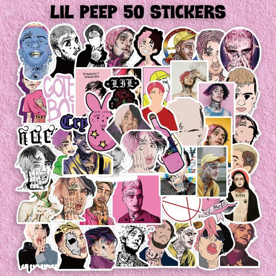 Lil Peep ステッカー 50枚セット Ver.2 PVC 防水 リルピープ ラッパー