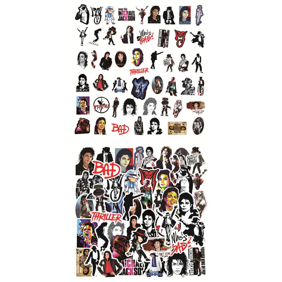 マイケルジャクソン　ステッカー マイケル・ジャクソン ステッカー 50枚セット Michael Jackson PVC