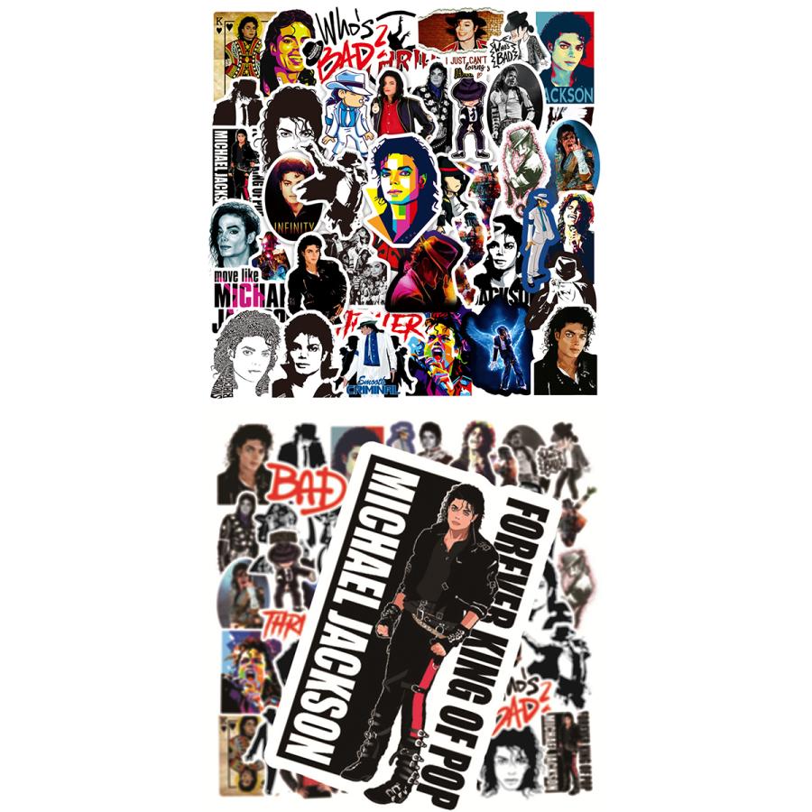 マイケル・ジャクソン ステッカー 50枚セット Michael Jackson PVC