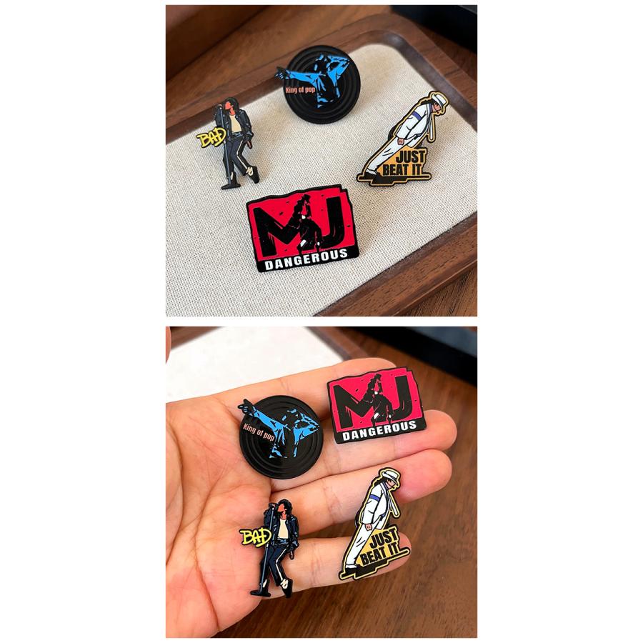 Michael Jackson ピンバッジ 4種セット マイケル・ジャクソン ピンバッチ 4個セット Michael Jackson MJ