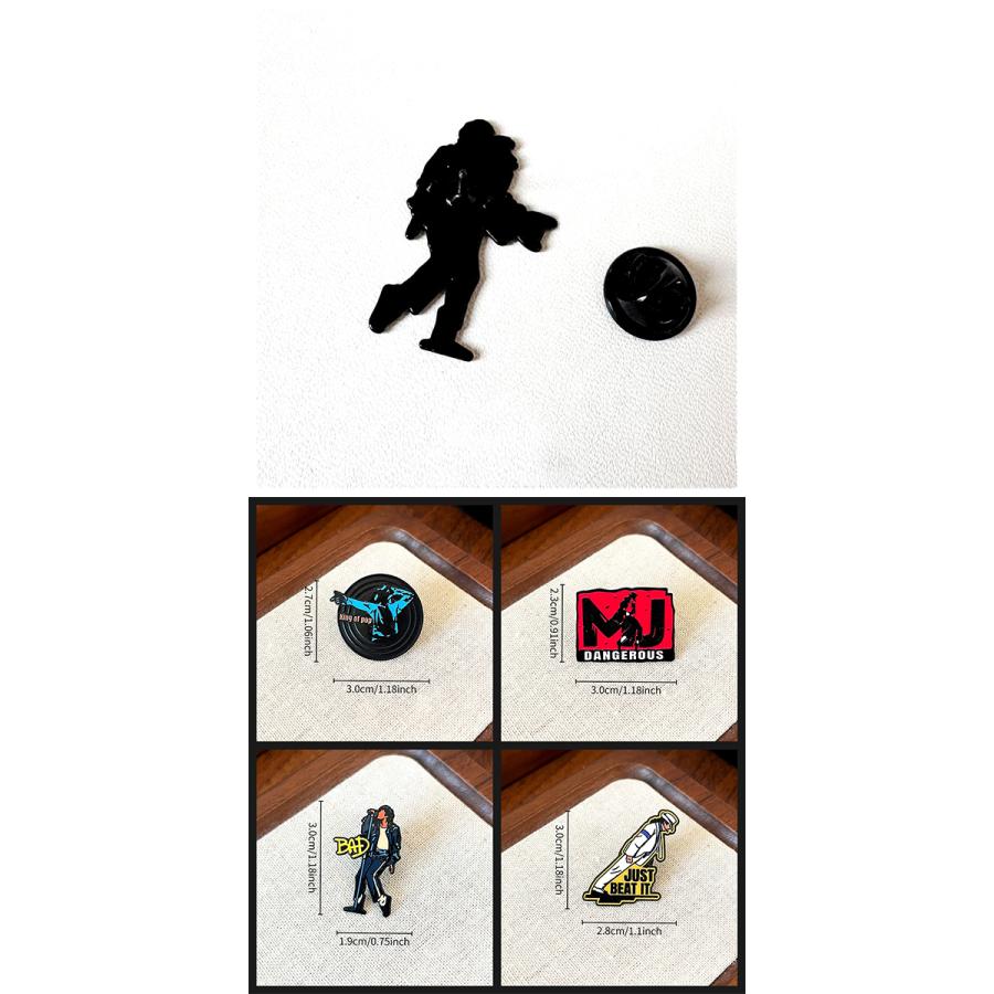 Michael Jackson ピンバッジ 4種セット マイケル・ジャクソン ピンバッチ 4個セット Michael Jackson MJ