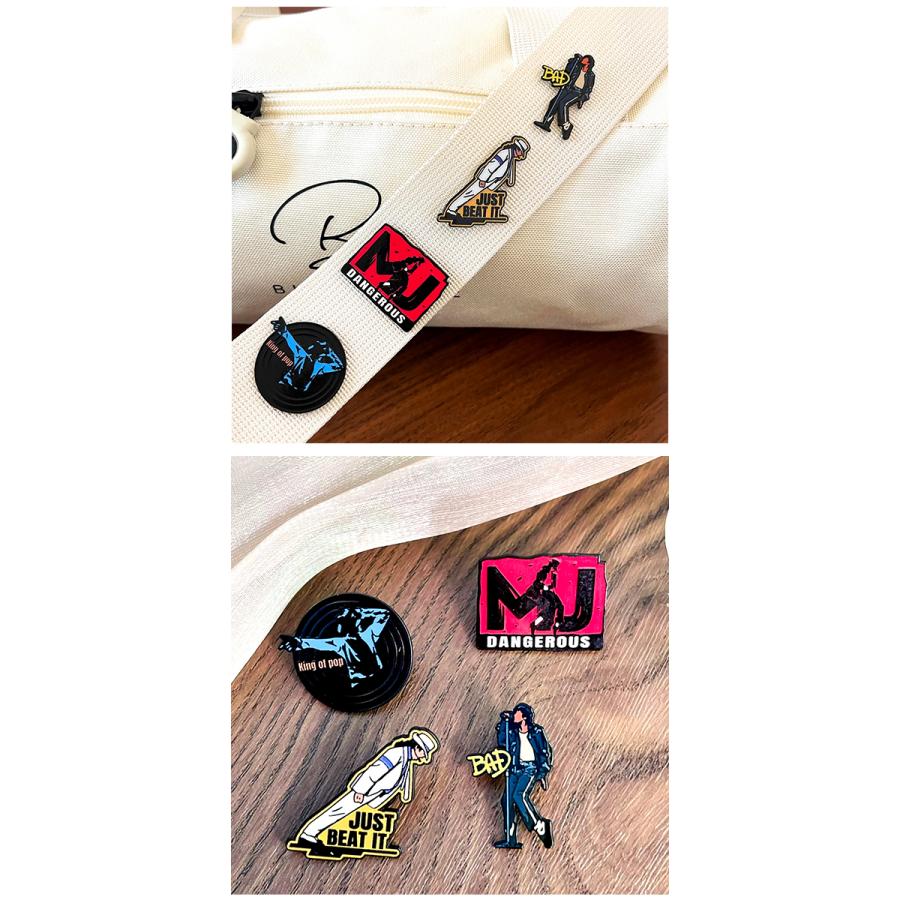 マイケル・ジャクソン ピンバッチ 4個セット Michael Jackson MJ