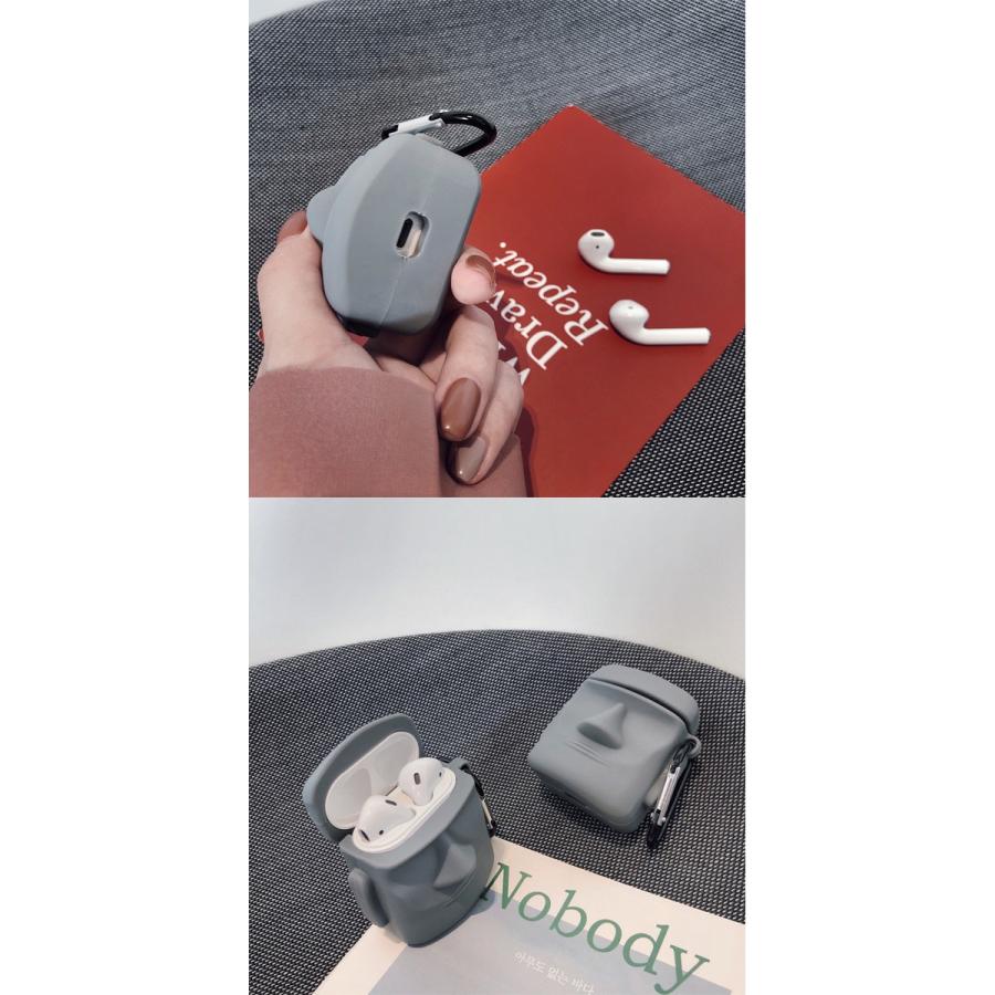 モアイ像 AirPods Pro ケース カラビナ付き 第3世代 第4世代 対応