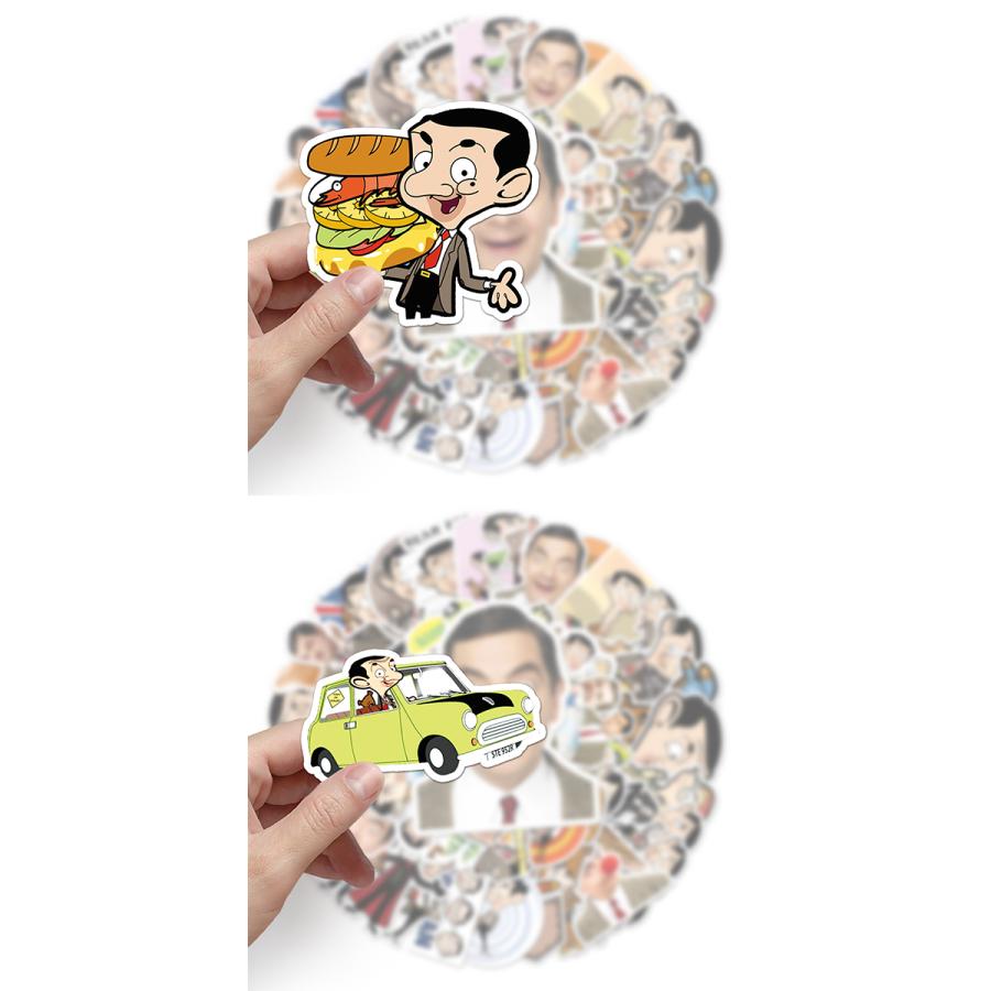 ミスタービーン ステッカー 50枚セット PVC 防水 シール 大量 Mr