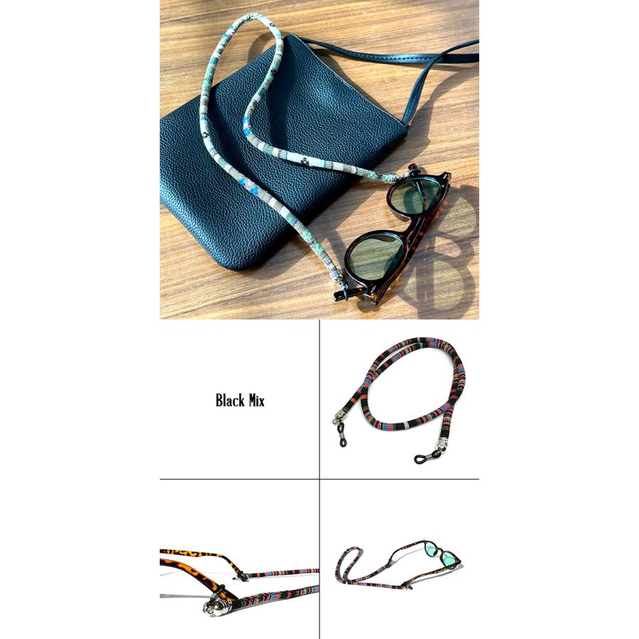 ネイティブ グラスコード 全5色 グラスチェーン メガネコード めがね 眼鏡 サングラス メガネホルダー ストラップ アウトドア 民族柄 エスニック オルテガ | ブランド登録なし | 09