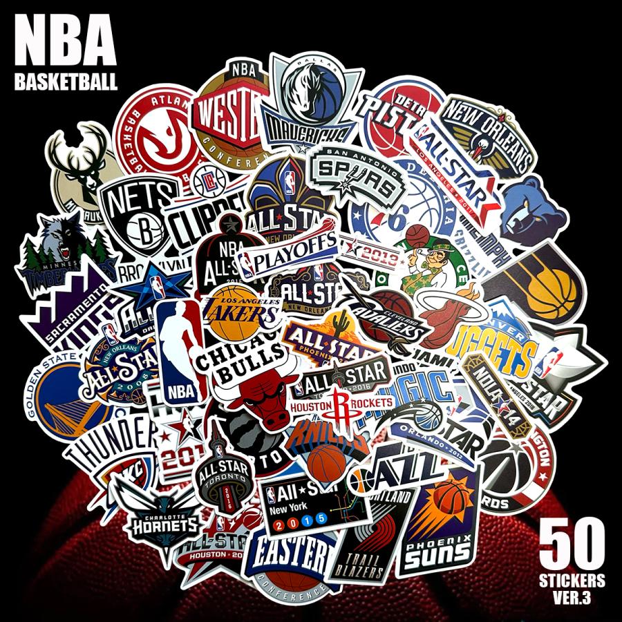 NBA バスケットボール ステッカー 50枚セット PVC 防水 シール バスケ 