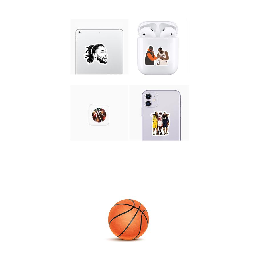 NBA バスケットボール ステッカー 50枚セット PVC 防水 シール バスケ Bリーグ 部活 スポーツ スーツケース MacBook ...