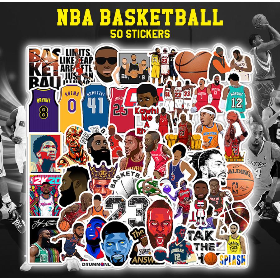 NBA バスケットボール ステッカー 50枚セット PVC 防水 シール バスケ