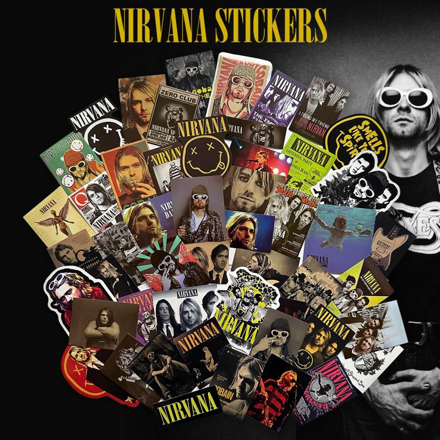 Nirvana ニルヴァーナ ステッカー 50枚セット PVC 防水 シール 大量