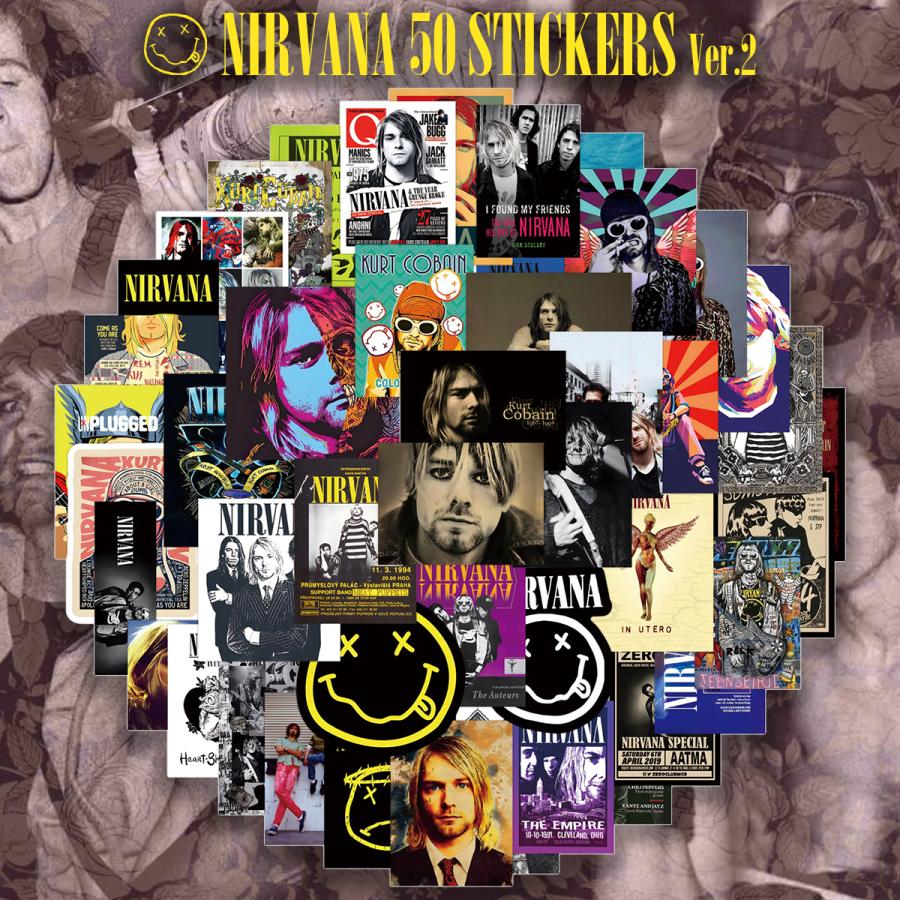 Nirvana ニルヴァーナ ステッカー 50枚セット PVC 防水 シール 大量
