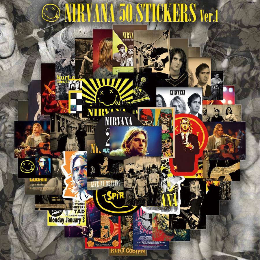 Nirvana ニルヴァーナ ステッカー 50枚セット PVC 防水 シール 大量
