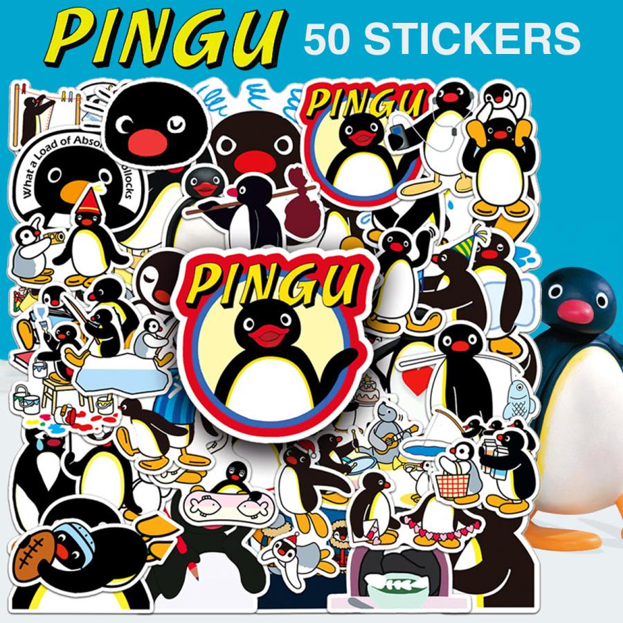 フライフィッシング　ステッカー　31枚　2シート　+2 追加9枚 ピングー ステッカー 50枚セット PVC 防水 シール 大量 Pingu