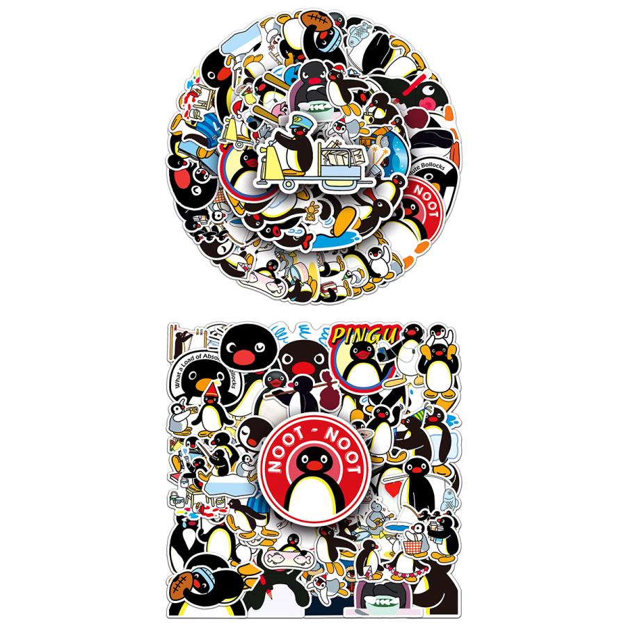 ピングー ステッカー 50枚セット PVC 防水 シール 大量 Pingu