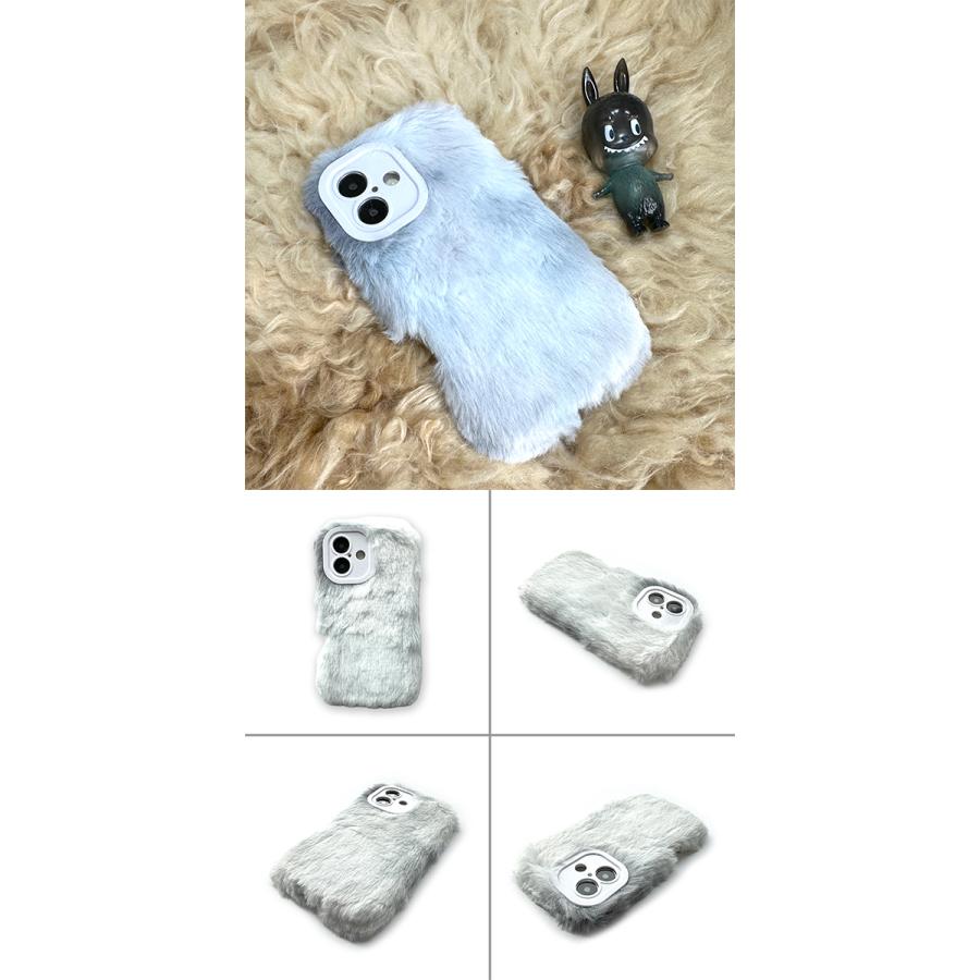SALE ふわふわ ファー iPhone16 ケース TPU ぬいぐるみ ラビットファー