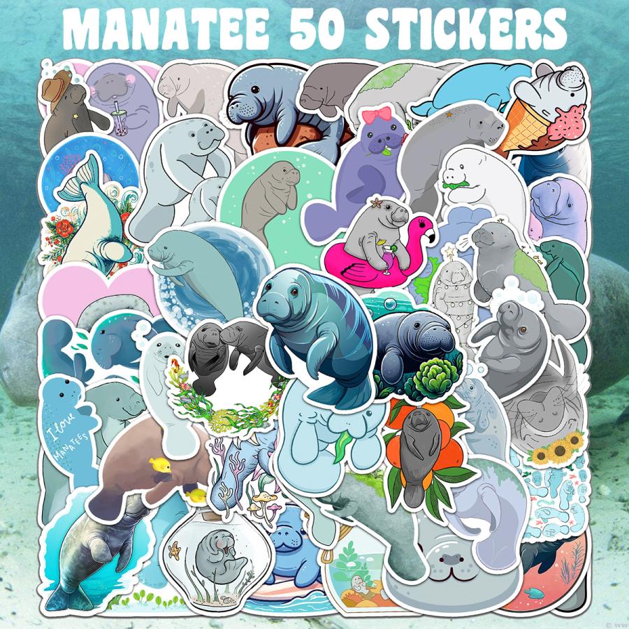 動物 ステッカー 50枚セット PVC 防水 シール 全15種類 カワウソ