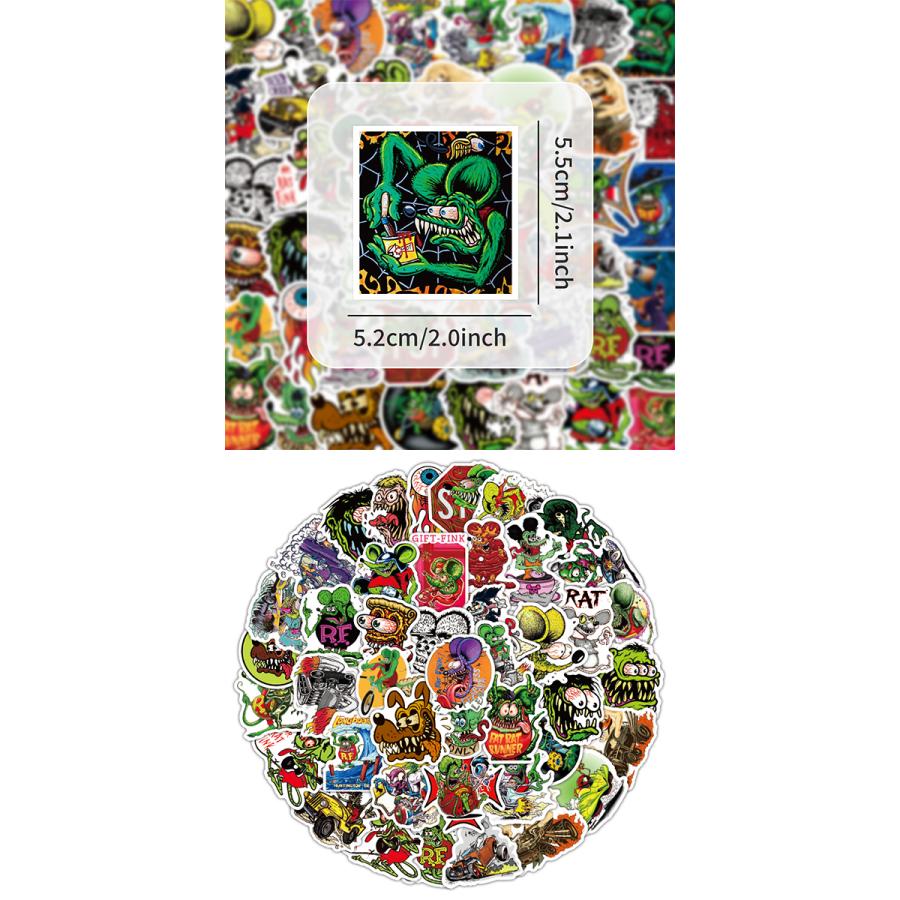 ラットフィンク ステッカー 62枚セット PVC 防水 シール Rat Fink