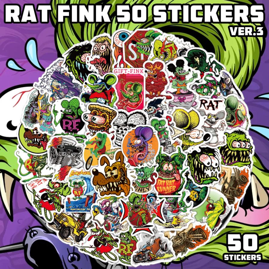 ラットフィンク ステッカー 62枚セット PVC 防水 シール Rat Fink