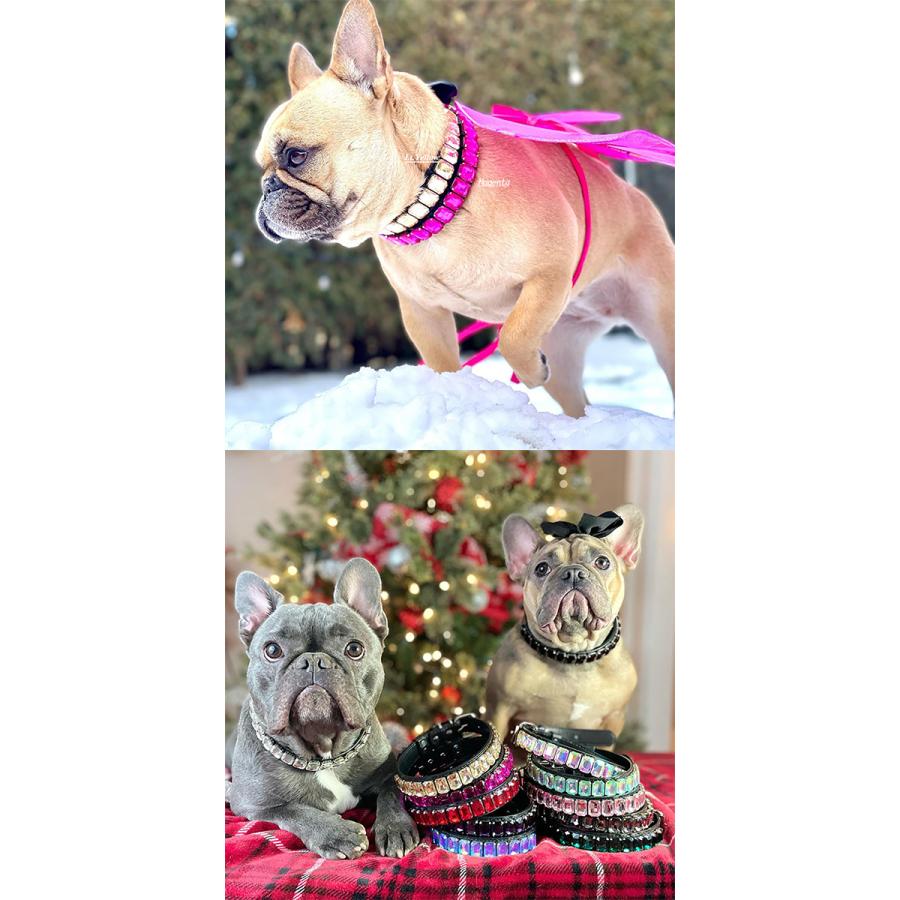 ラインストーン 犬 首輪 全8色 犬首輪 ラグジュアリー