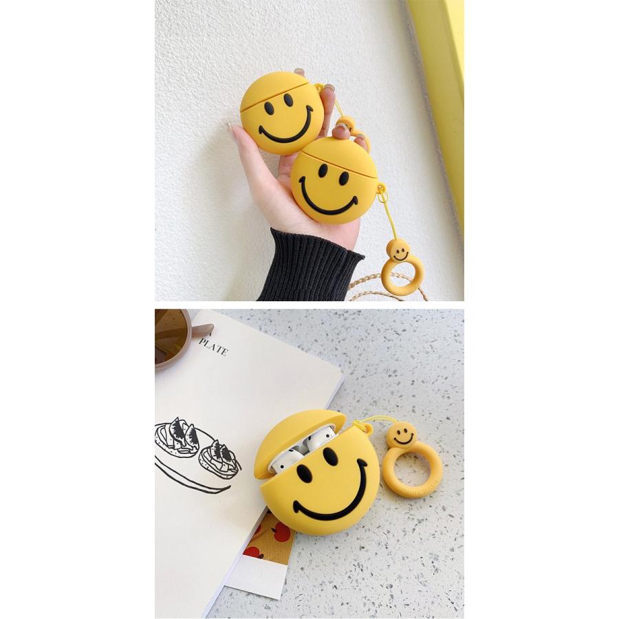 スマイル AirPods Pro シリコン ケース エアポッド カバー ワイヤレス