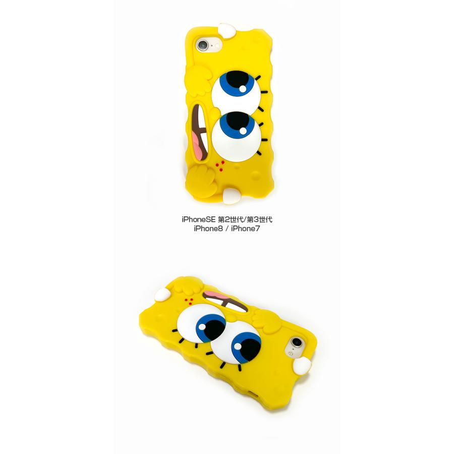 スポンジボブ 立体 iPhone14 iPhone13 Pro SE ケース Sponge Bob シリコン カバー アイフォンケース スマホ カバー スポンジボブ スクエアパンツ｜lupo｜09