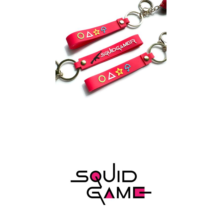 イカゲーム　マスコット　キーホルダーセット SALE イカゲーム マスコット キーホルダー 3種セット ピンク