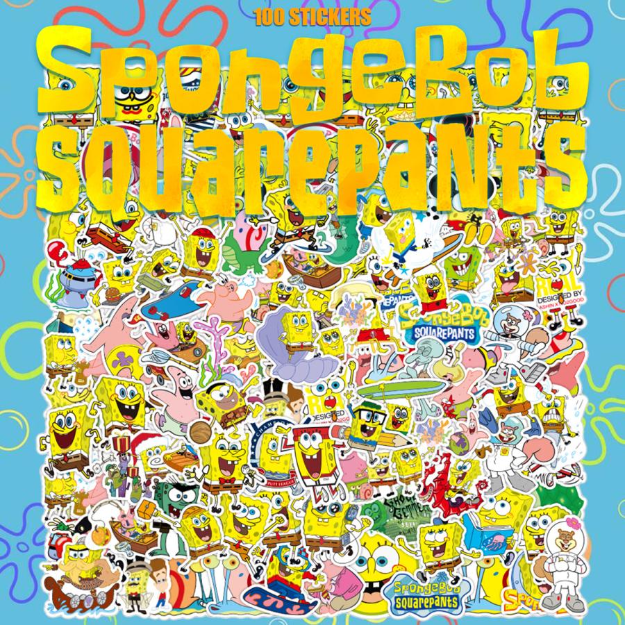 スポンジボブ ステッカー 100枚セット Pvc 防水 シール Sponge Bob アニメ キャラクター Suponge 100 St 01 Lupo 通販 Yahoo ショッピング