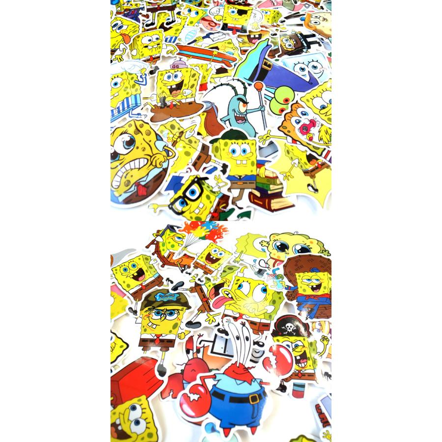 スポンジボブ ステッカー 100枚セット Pvc 防水 シール Sponge Bob アニメ キャラクター Suponge 100 St 01 Lupo 通販 Yahoo ショッピング