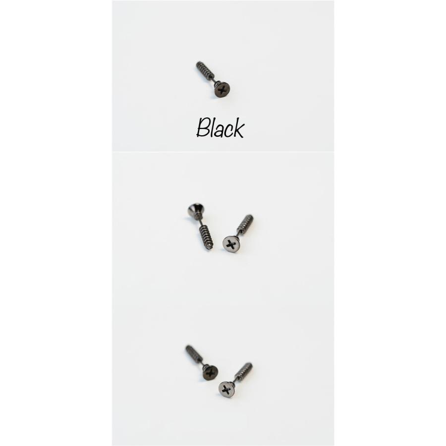 メンズ モチーフ ピアス 2個セット サンダー スクリュー ネジ Fuck you