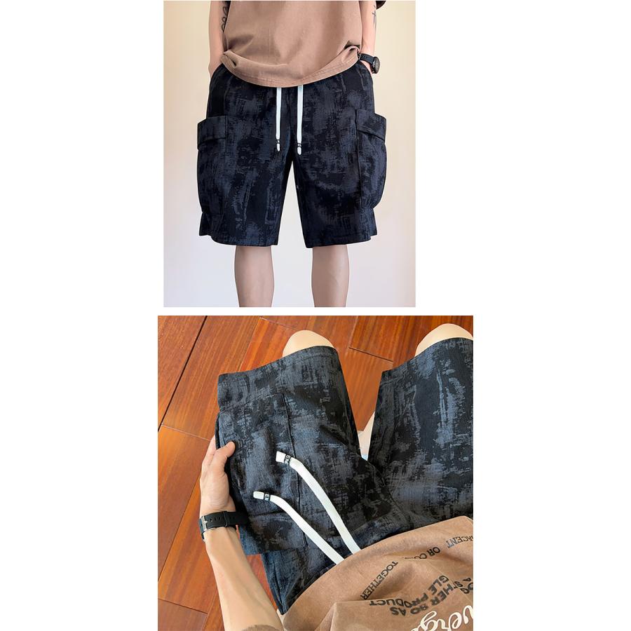 SALE タイダイ柄 コーデュロイ カーゴ ショートパンツ メンズ