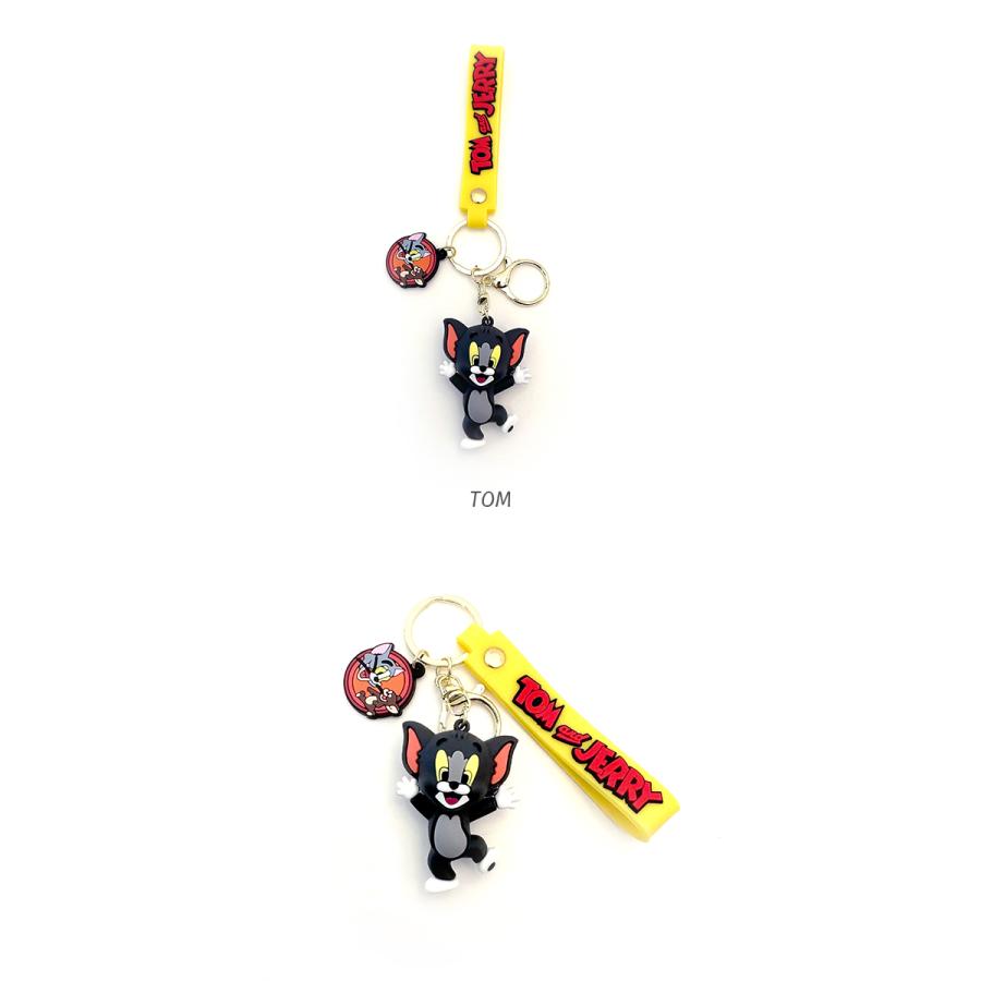 トムとジェリー 立体 マスコット キーホルダー ストラップ付き