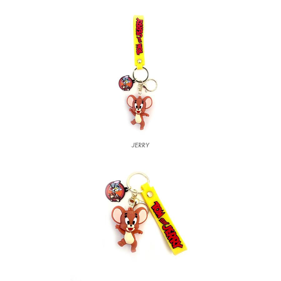 トムとジェリー 立体 マスコット キーホルダー 2個セット ストラップ付き キーリング TOM & JERRY トムジェリー トムアンドジェリー アニメ キャラクター | ブランド登録なし | 16