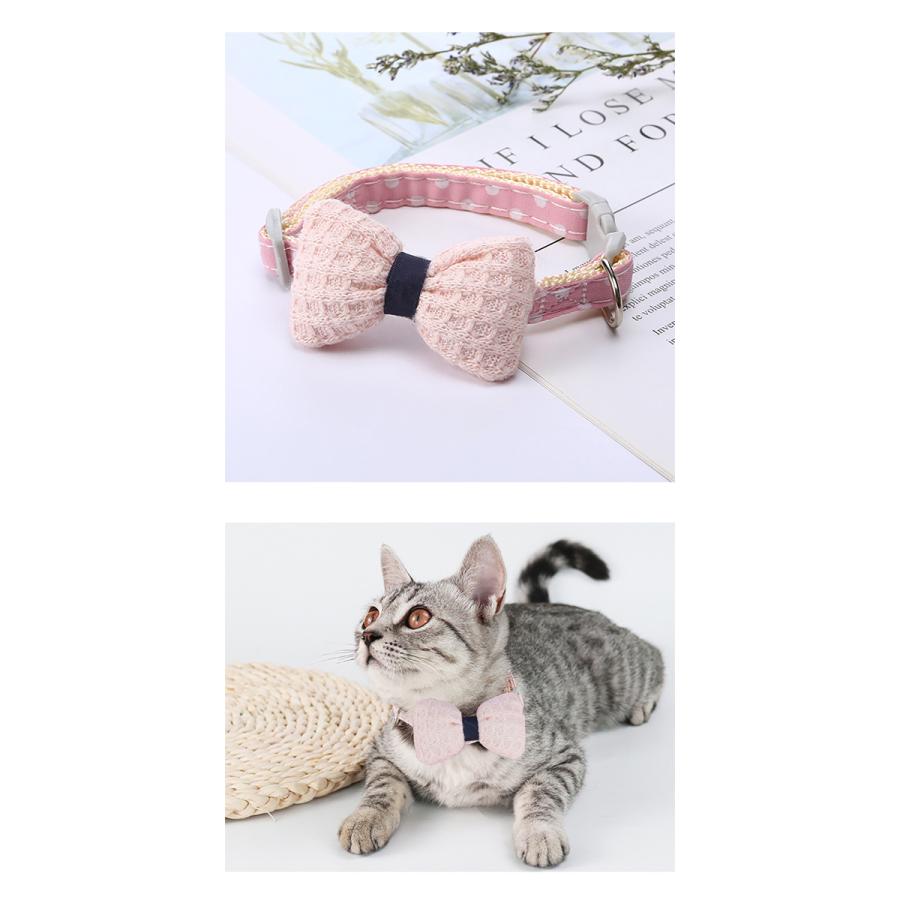 フラワーフラワー(③)ダブルリボン、わんちゃん猫ちゃん用首輪 ブルーフラワー(②)ダブルリボン、わんちゃん猫ちゃん用首輪