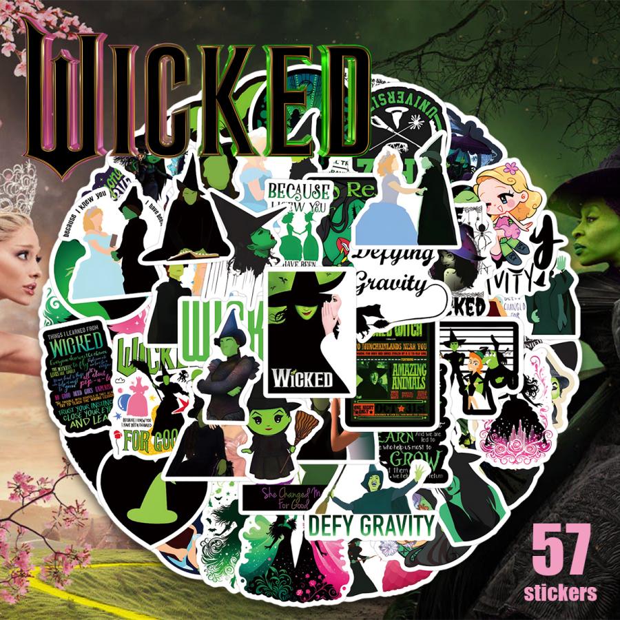ウィキッド ふたりの魔女 ステッカー 57枚セット PVC 防水 シール