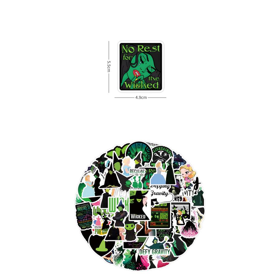 ウィキッド ふたりの魔女 ステッカー 57枚セット PVC 防水 シール