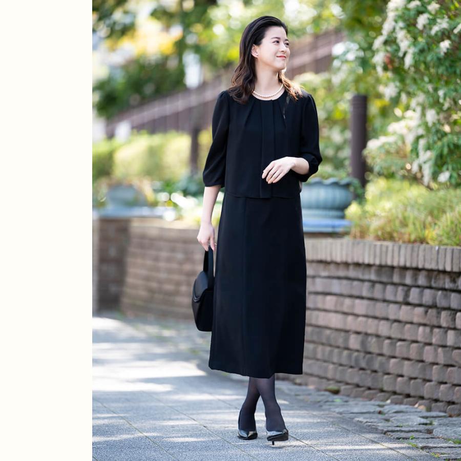 喪服 レディース ブラックフォーマル 夏用 ワンピース 前開き 洗える ロング丈 大きいサイズ あすつく M L Ll 3l 4l Lurco 通販 Yahoo ショッピング