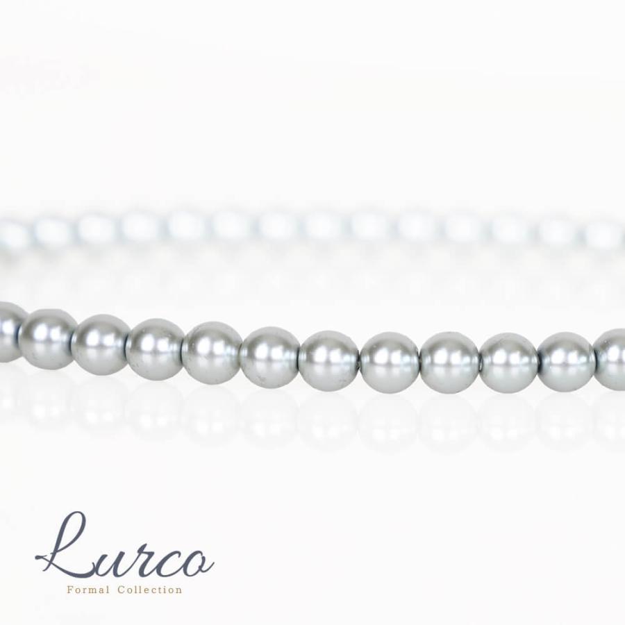 Lurco（ルルコ） ブラックフォーマル グレーパールネックレス 8mm 葬儀