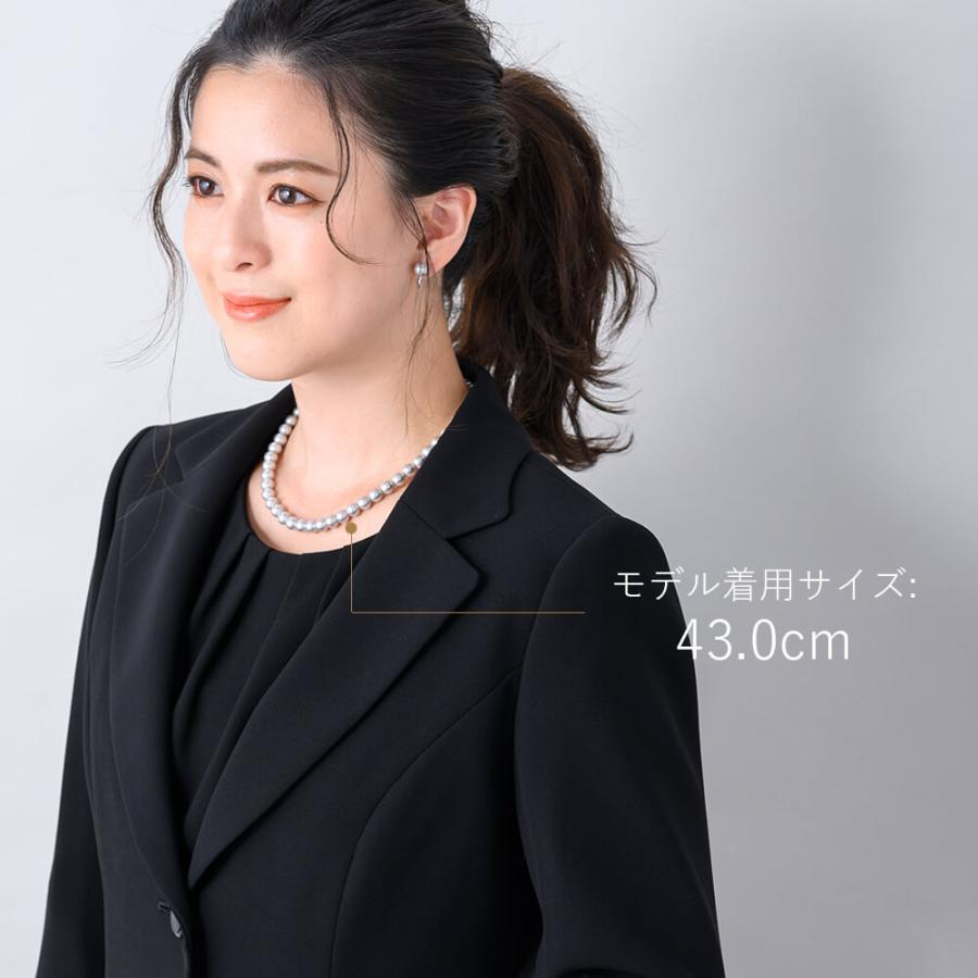 Lurco ブラックフォーマル グレーパールネックレス 8mm 葬儀 Lurco ブラックフォーマル グレーパールネックレス 8mm 葬儀