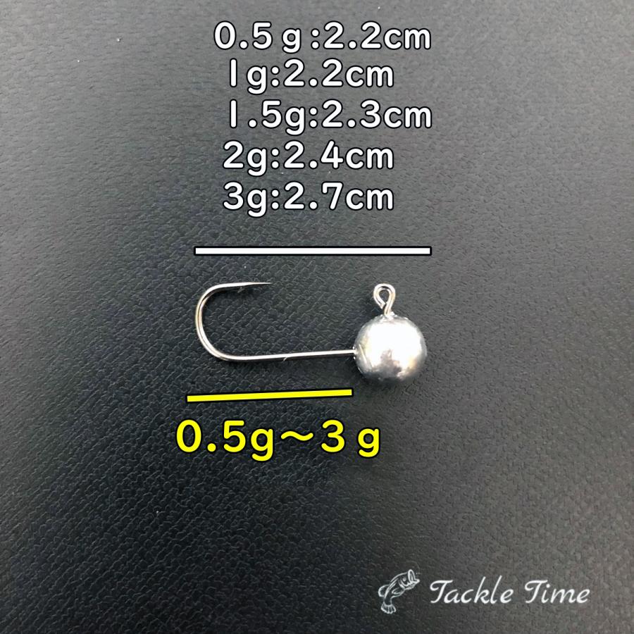 アジング ジグヘッド セット 0.5g 1g 1.5g 2g 3g 20個 メバリング アジ