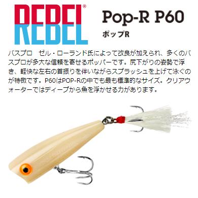 REBEL（レーベル） P60 ポップR #00 Bone : lureshopSAWAヤフー店