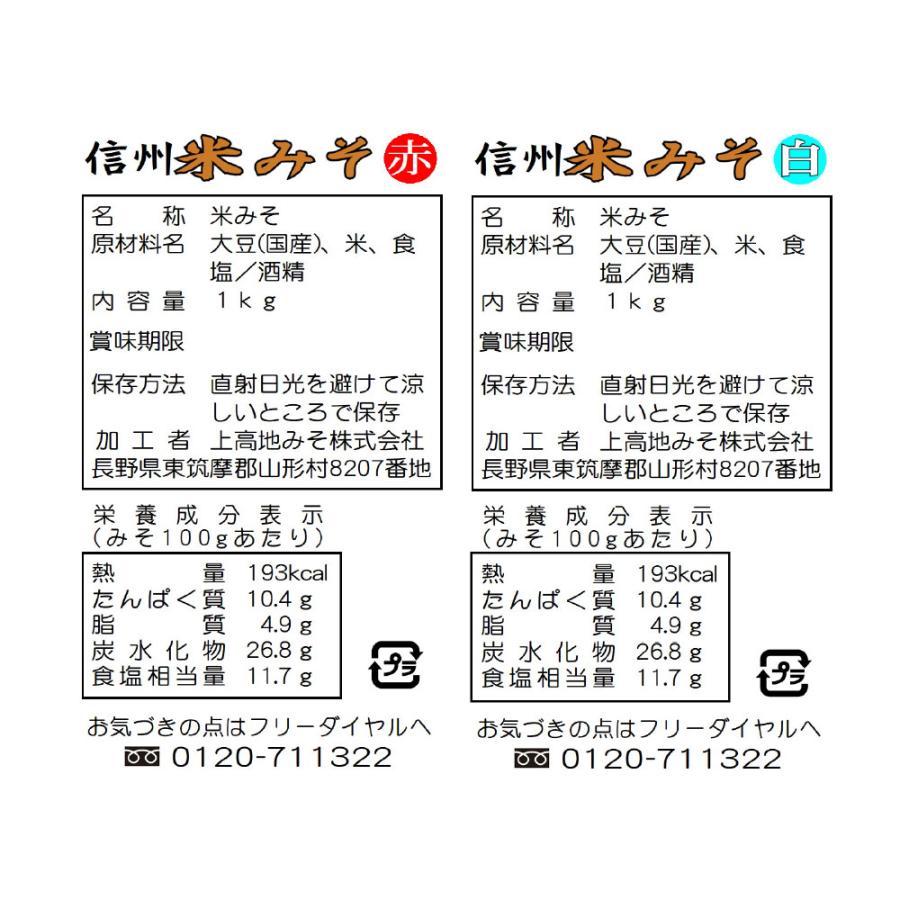 長野   上高地みそ  信州みそ やまぐに 2kg  赤みそ×1kg、淡色×1kg｜luruspot｜04