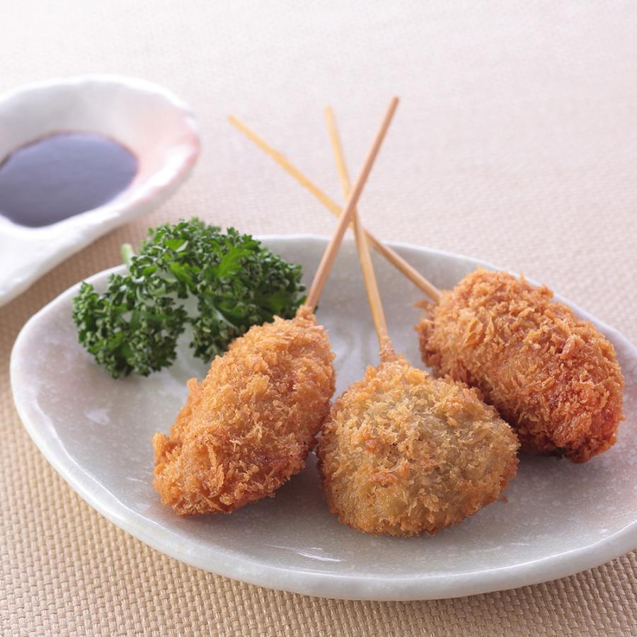 大阪名物 串カツ E(5種・計50本)豚ロース串カツ25g×5(計125g）×2、牛串カツ25g×5（計125g）×2、鶏ムネ串カツ30g×5（計15｜luruspot｜02