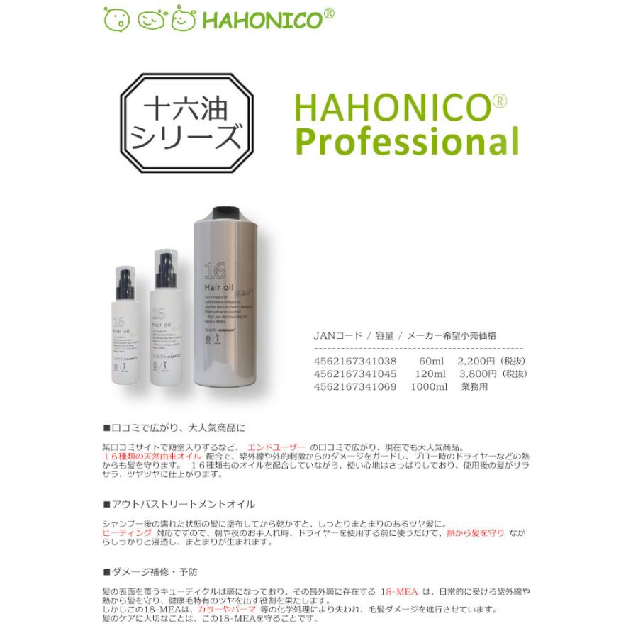 HAHONICO（ハホニコ） ジュウロクユ 1000ml アウトバストリートメント